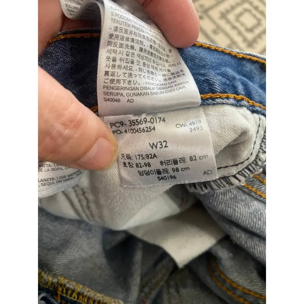 Levi’s 569 Loose Straight Denim Shorts Jorts Men’s W32 Medium Wash